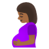 🤰🏾 pregnant woman: medium-dark skin tone display on Google